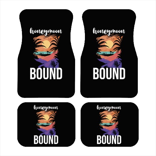 Bride Groom Vacation Newlywed Couple Honeymoon Car Mats