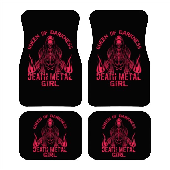 Goth Rock Satan Girl Woman Festivals Death Metal Car Mats