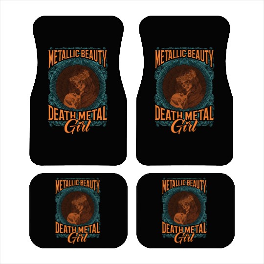 Goth Rock Satan Girl Woman Festivals Death Metal Car Mats