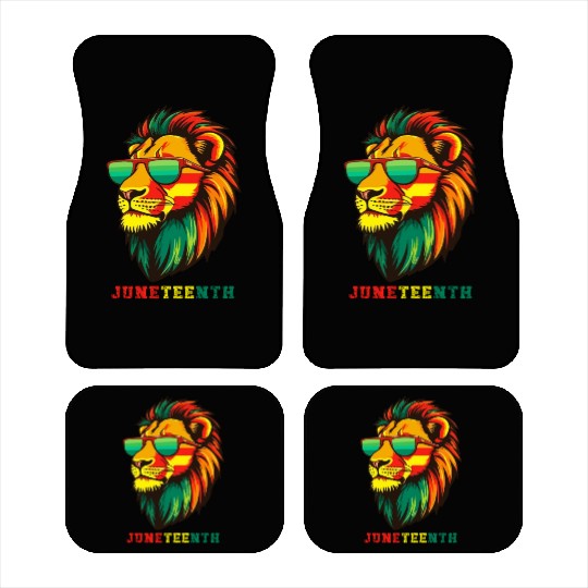 Lion Juneteenth African American Black History Car Mats