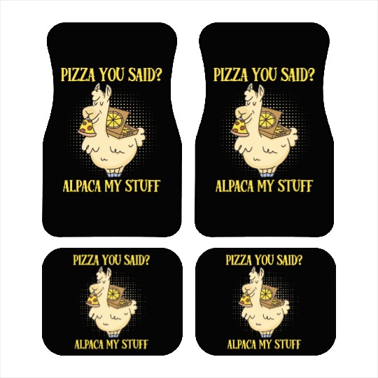 Alpaca My Bags Pizza You Said Pizza Lover 80s Car Mats