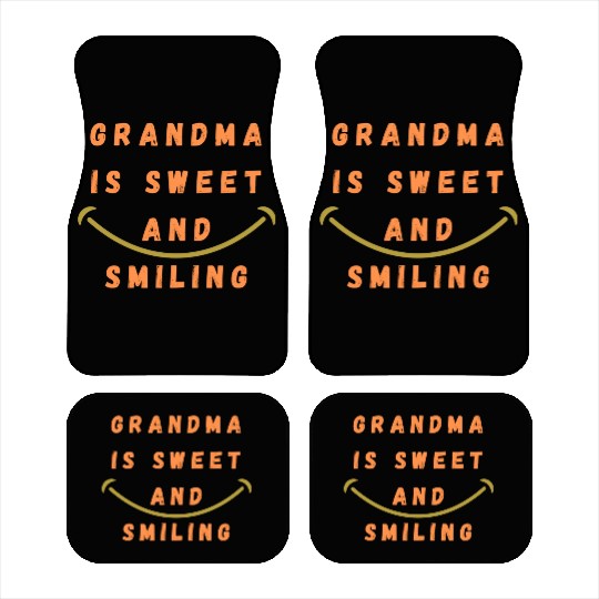 Grandma is sweet and smiling Car Mats