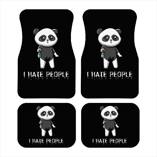 I Hate People Sarcastik Sayings From Panda Car Mats