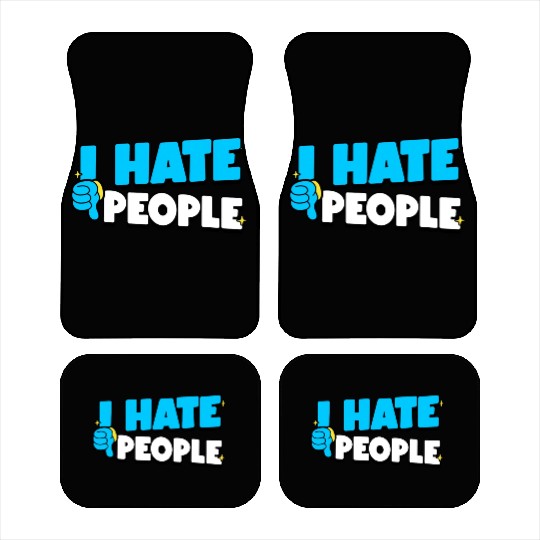 I Hate People Retro cool Car Mats