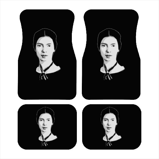 Emily Dickinson Black and White Car Mats