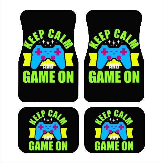 Keep Calm and Game On nostalgia Car Mats