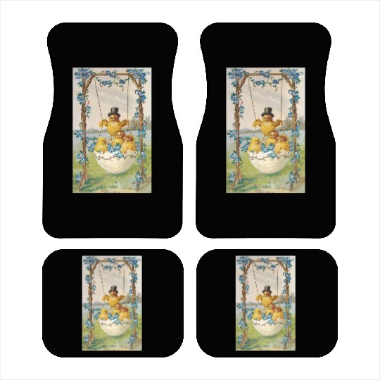Vintage Easter Card Car Mats
