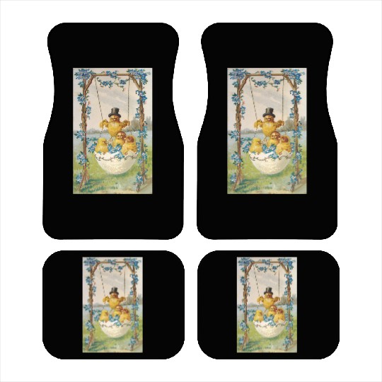Vintage Easter Card Car Mats