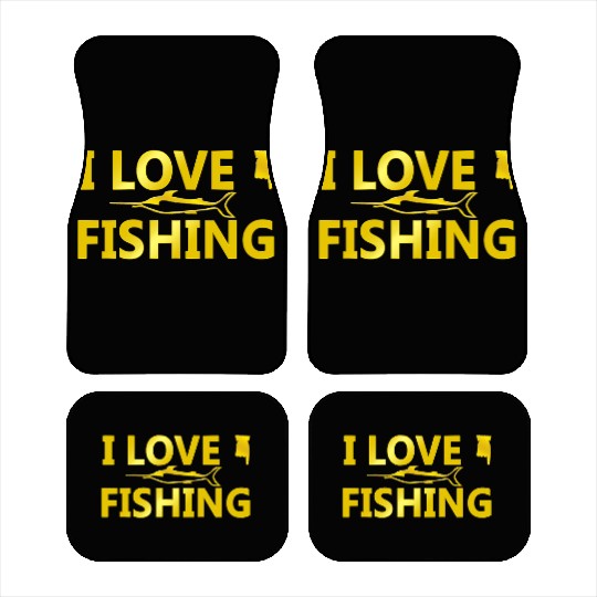 Love To Fishing Car Mats