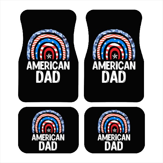 All American Dad Independence Day Party USA Father Car Mats
