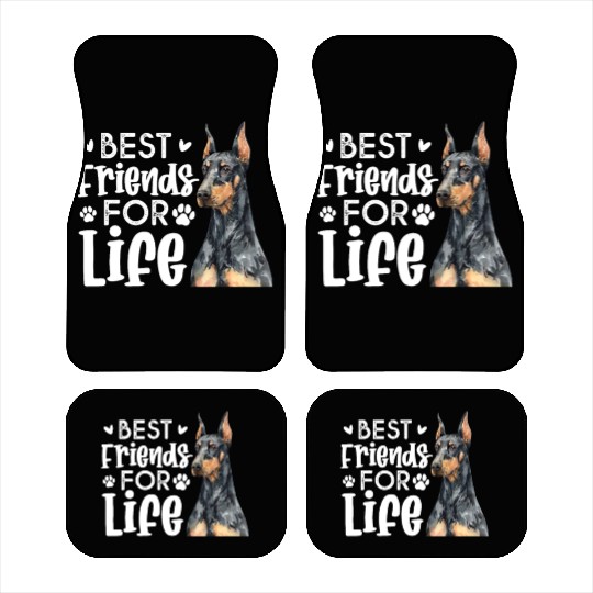 Best Friends For Life Doberman Pinscher Car Mats
