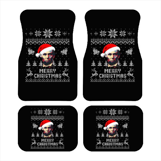 Abraham Lincoln Merry Christmas Car Mats