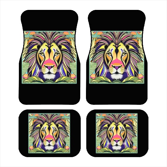 Lion in the jungle Car Mats
