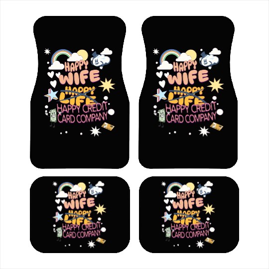 Happy Wife Happy Credit Card Company Car Mats
