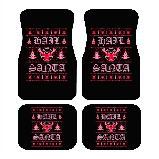 Hail Santa Ugly Pentagram Pastel Goth Car Mats