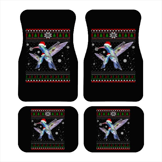 Hummingbird Farm Santa In Snow Ugly Car Mats