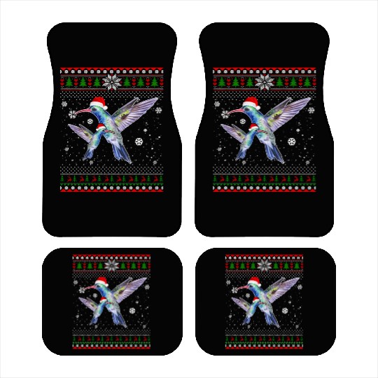 Hummingbird Farm Santa In Snow Ugly Car Mats