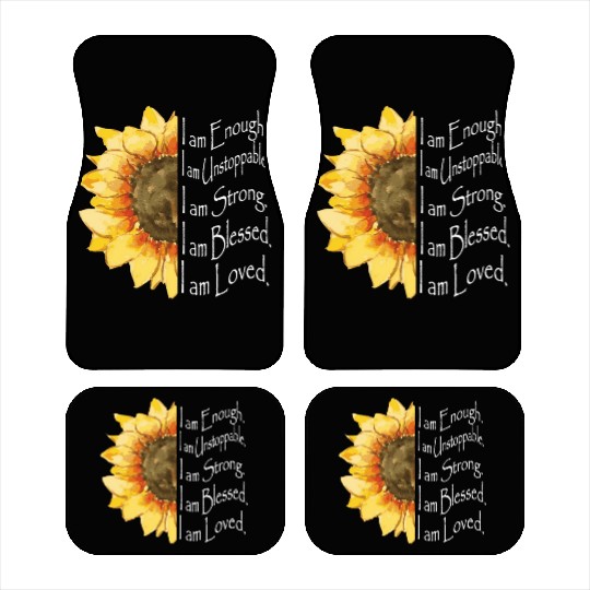 Sunflower - I Am Enough - Sunflower Car Mats