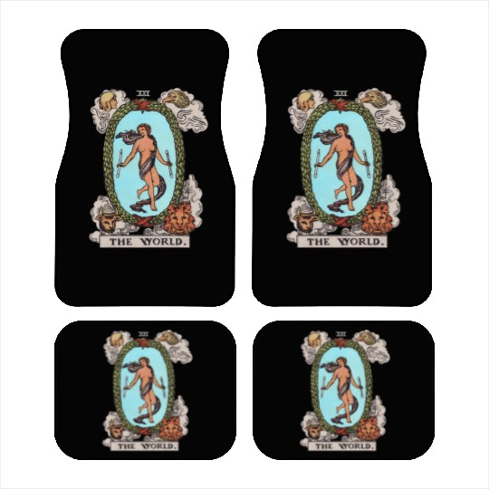 Tarot Card The World Recolorized Tarot Car Mats