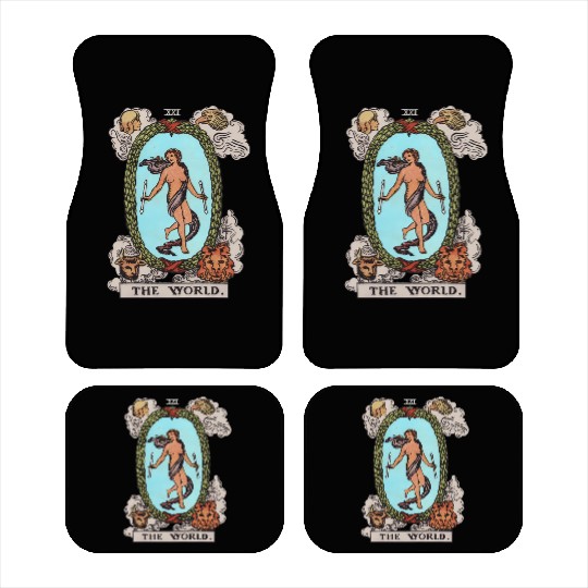 Tarot Card The World Recolorized Tarot Car Mats