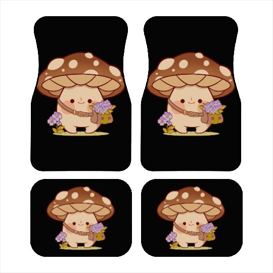 Flower Picking Mushroom Car Mats
