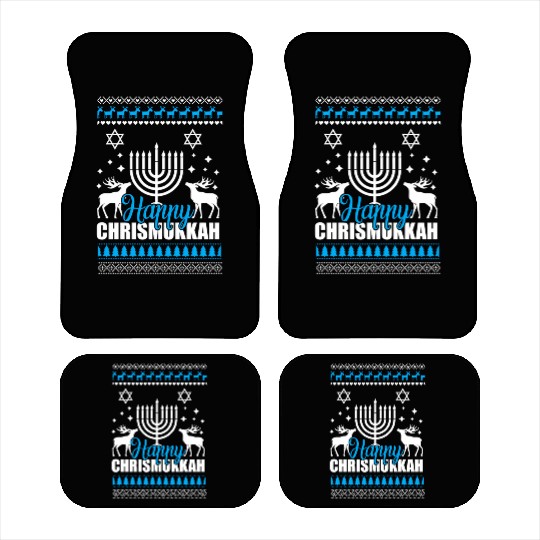 Happy Chrismukkah Ugly Style Car Mats