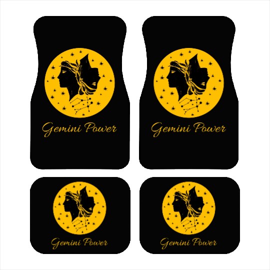 Gemini Power Zodiac Sign Car Mats