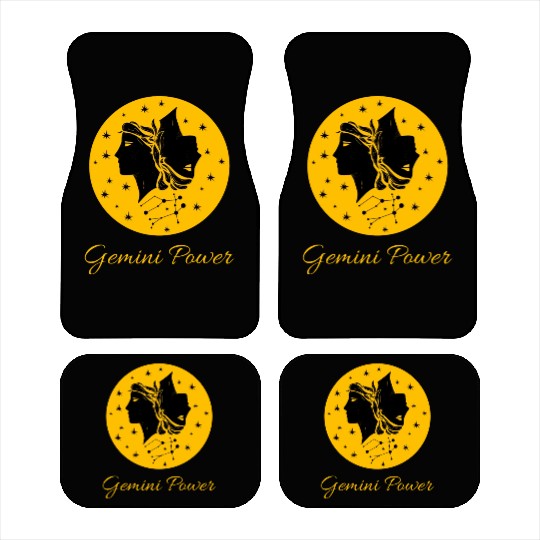 Gemini Power Zodiac Sign Car Mats