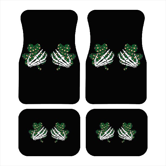 Shamrock Leopard Hands Car Mats