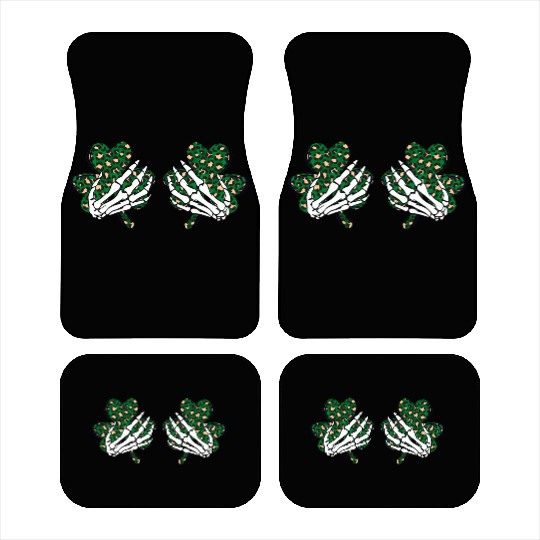 Shamrock Leopard Hands Car Mats