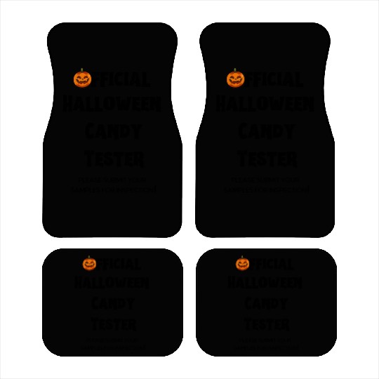Official Halloween Candy Tester Orange And Yellow Car Mats