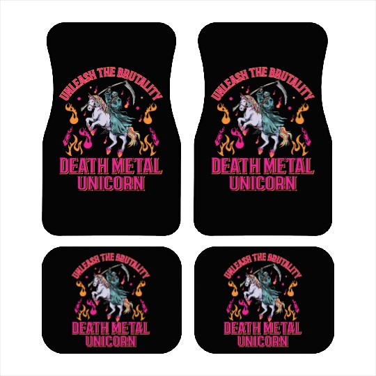 Goth Rock Satan Girl Woman Festivals Death Metal Car Mats