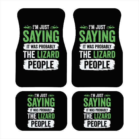 Lizard Reptilian Agenda Conspiracy Theory Car Mats