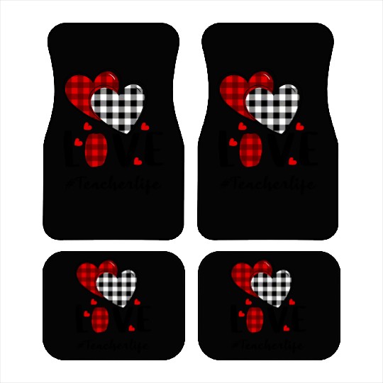 Teacher Life Valentines Day Car Mats
