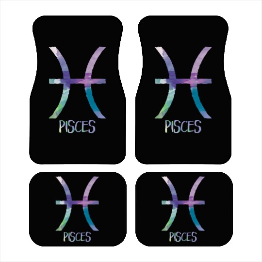 Pisces Zodiac Symbol Astrology Fish Water Sign Car Mats