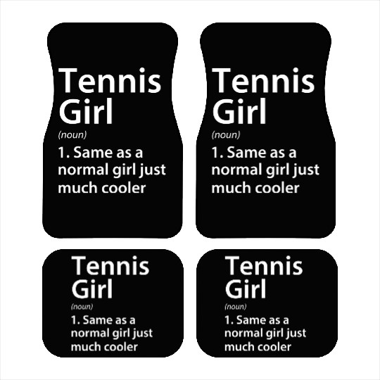Tennis Girl Definition Car Mats