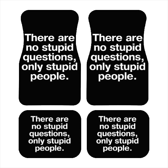 There Are No Stupid Questions Only Stupid People Car Mats