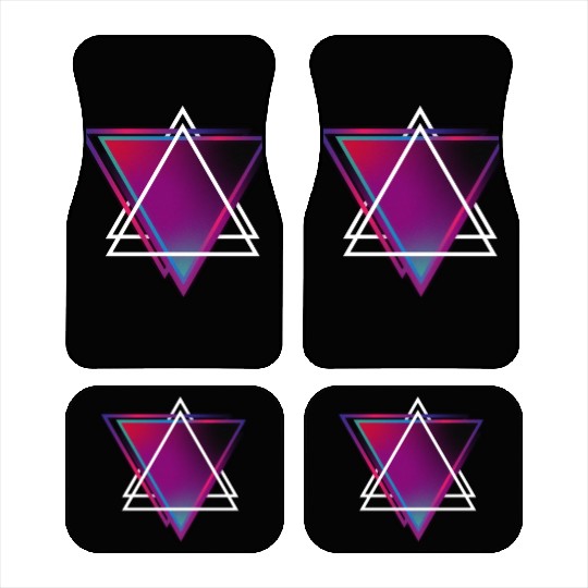 "Triangle Bliss: Geometric Marvel Car Mats"