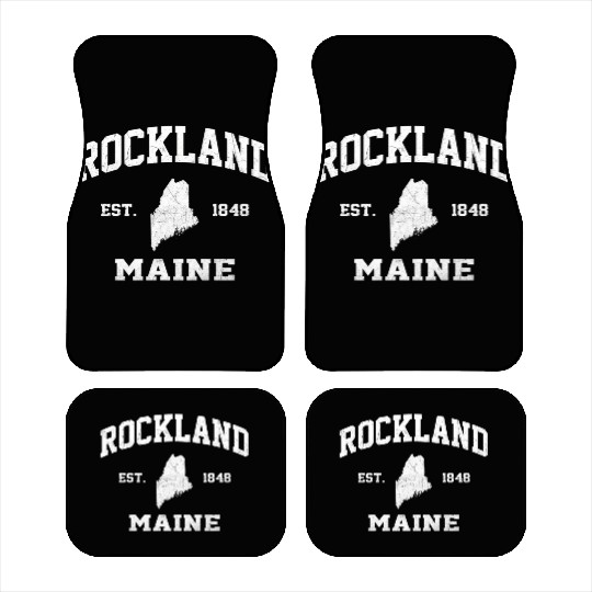 Rockland Maine Me State Athletic Style Car Mats