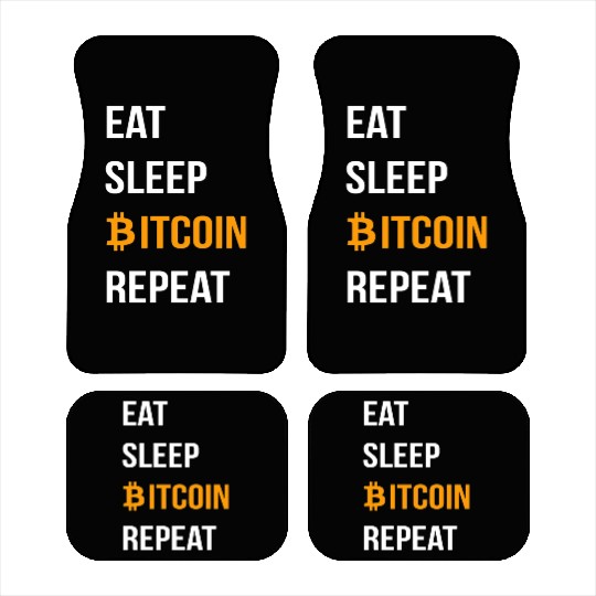 EAT SLEEP BITCOIN REPEAT- Bitcoin Crypto Car Mats