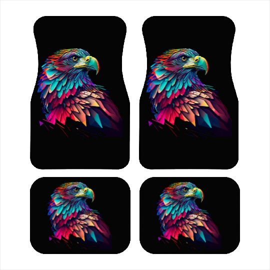 psychedelic eagle Car Mats