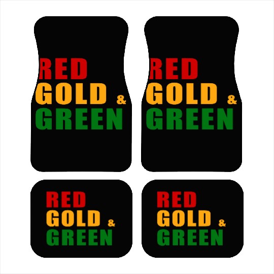 Red, Gold & Green Car Mats