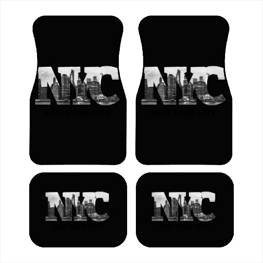 Nyc City Skyline Of Downtown New York City New Yor Car Mats