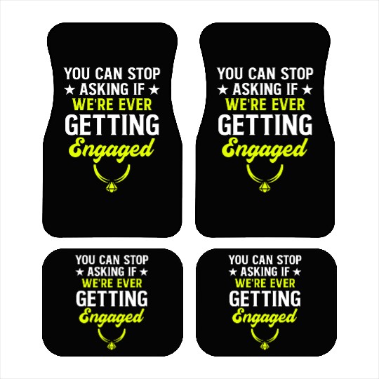 Funny Engagement Design Save The Date 0 Car Mats