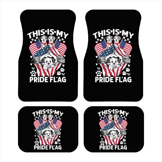 Dalmatian Pride Flag Car Mats