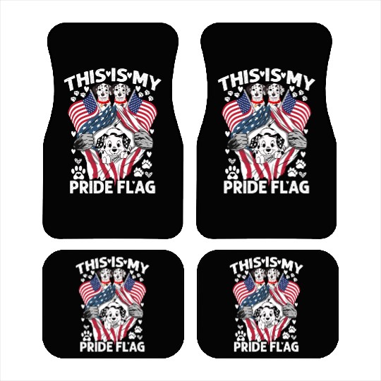 Dalmatian Pride Flag Car Mats