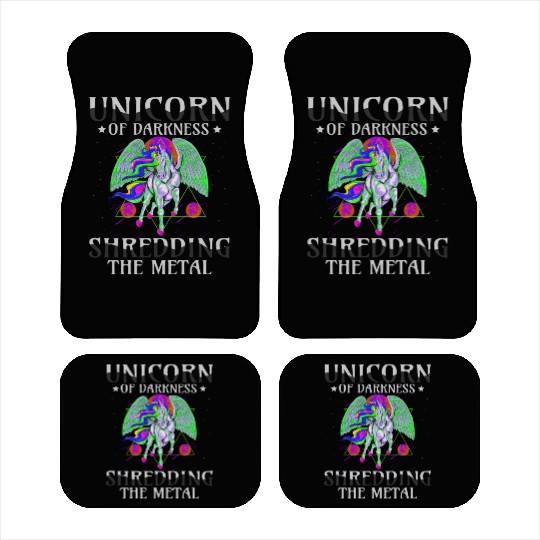 Goth Rock Satan Unicorn Festivals Death Metal Car Mats