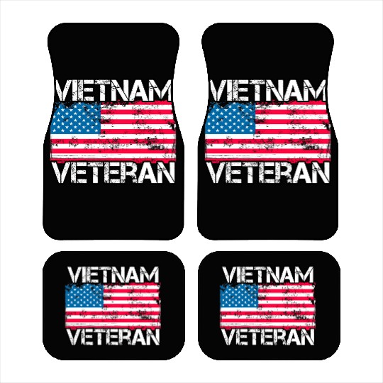 Vietnam Veteran Us Flag Military Vet Car Mats