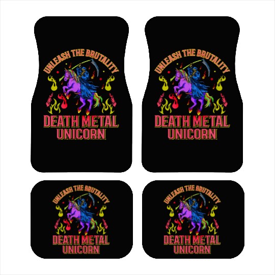 Goth Rock Satan Unicorn Festivals Death Metal Car Mats