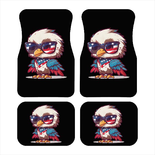 Patriotic fashionista Bird Car Mats